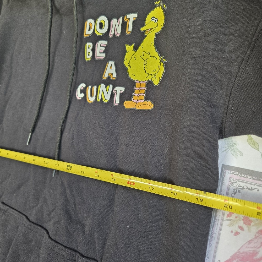 ALF Live Forever Big Bird Streetwear Hoodie Black Men's Size M Pullover Sweat‎ - Picture 6 of 6